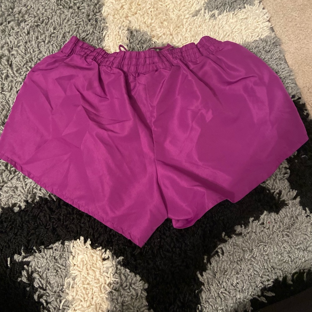 Purple athletic shorts